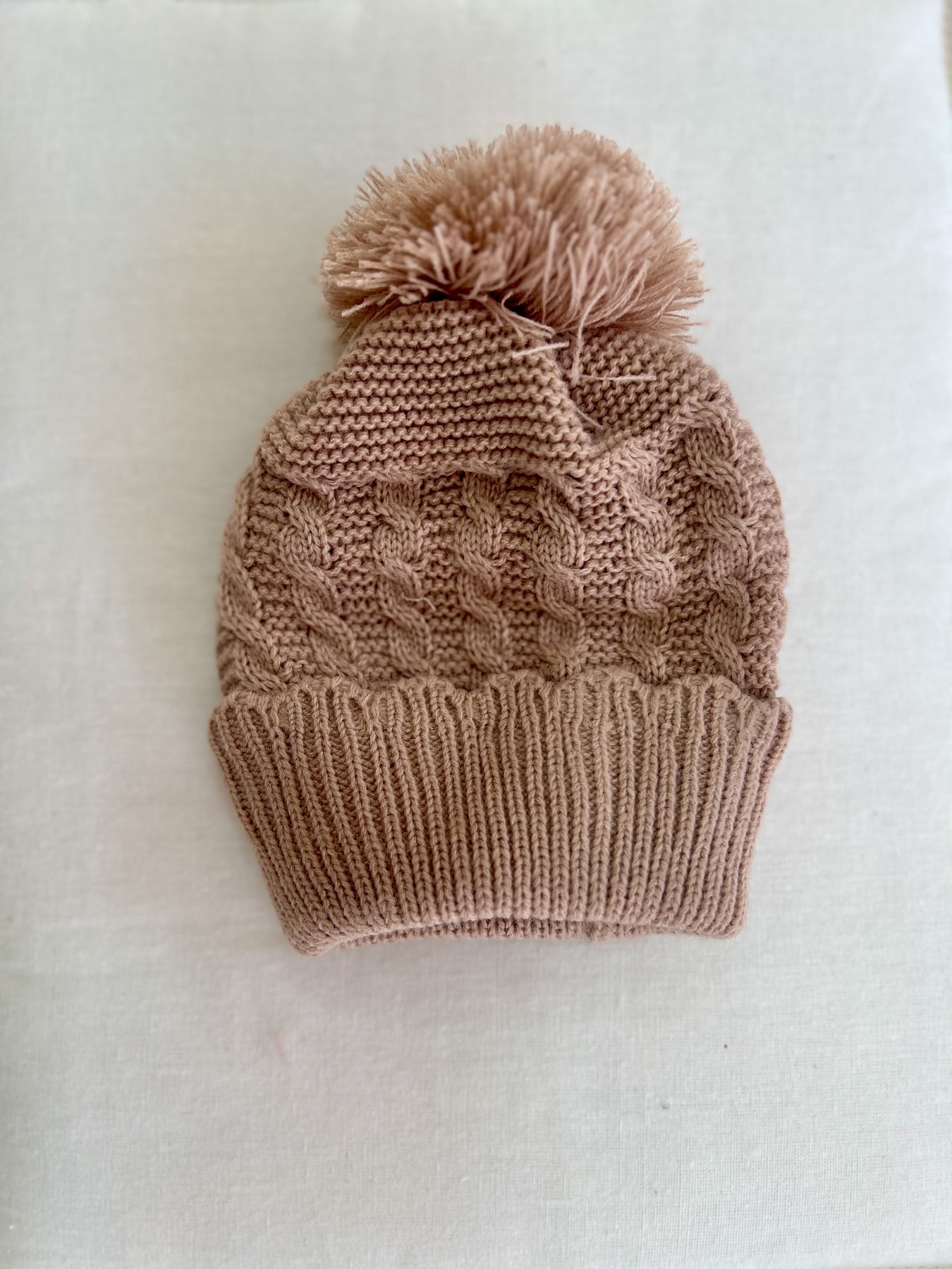 Gorro tejido dralón color melón